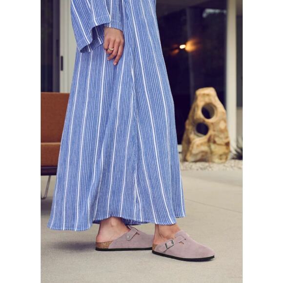 Birkenstock Womens Boston Clogs EU 40 US 9 Purple Suede Leather Slip On NIB - Picture 2 of 14